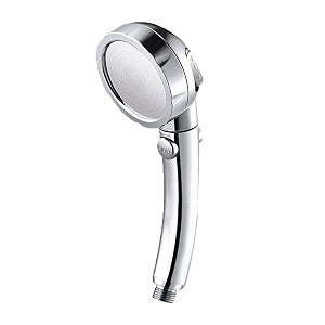 zap exotic series high pressure hand shower head with onoff pause switch amp 3 spray modes  abs handheld bathroom shower  chrome finish  water saving shower head