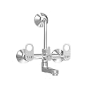 Zap GEO WALL Mixer 2 in1 With provision of Overhead shower and 360" Swivel Bend, Hot and Cold water Knob,