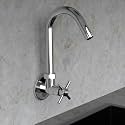 ZAP Kitchen Sink Tap | Wall Flange 7 Year Warranty | Sink Cock Tap for Kitchen Sink Basin with 360° Swivel Spout | Tap for Kitchen Sink Taps (Caster)