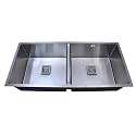ZAP Quiet Design Double Bowl Kitchen Sink – 45x20 cm Chrome Finish with R-Angle Corners, Thick Soundproof Padding, Easy Filter Drainage System | Modern Stainless Steel Sink for Modular Kitchens
