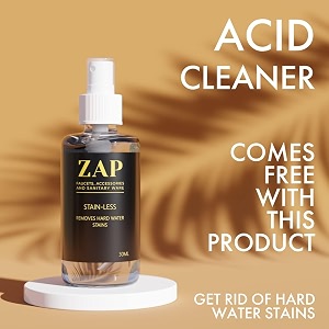 zap skoda series full brass wall mixer with overhead shower system and 125mm bend pipe for bathroom  chrome finish