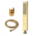 ZAP Ultra 5552 Gold Hand Shower with Flexible Shower Tube and Wall Holder, Bathroom Health Faucet Set for Bathing, Cleaning and Personal Hygiene, Pack of 1