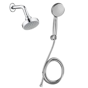 zap ultra sh 1385 overhead and hand shower combo  dual shower head set  adjustable spray modes  chrome finish  easy installation  spa-like rain shower experience