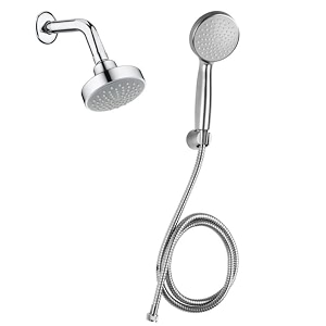 zap ultra sh 1386 overhead and hand shower combo  dual shower system  high-pressure rain shower  handheld  chrome finish  multi-spray modes  easy installation