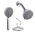 ZAP Ultra SH 1388 Overhead and Hand Shower Combo | Dual Shower Head Set | Multi-Spray Settings | Chrome Finish | Spa-Like Rain Shower | Easy Installation