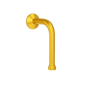 zap wall mixer installation kit  l bend mixer legs flange set  brass body with gold finish  compatible with 2-in-1 amp 3-in-1 wall mixers  standard plumbing fittings