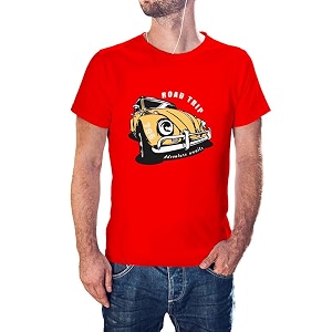 Road Trip CAR 100 Cotton Round Neck