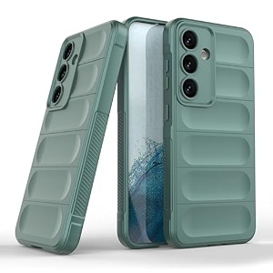 zapcase back case cover for samsung galaxy s24 5g  compatible for samsung galaxy s24 5g back cover  liquid silicon magic case with camera protection  dark green
