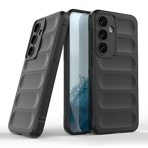 zapcase back case cover for samsung galaxy s24 5g  compatible for samsung galaxy s24 5g back cover  liquid silicon magic case with camera protection  black