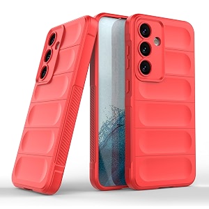 zapcase back case cover for samsung galaxy s24 5g  compatible for samsung galaxy s24 5g back cover  liquid silicon magic case with camera protection  red