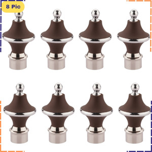 ZAPEX Brown Rod Rail Bracket Curtain Knobs