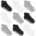 Zaples Baby Non Slip Grip Ankle Socks with Non Skid Soles for Infants Toddlers Kids Boys Girls