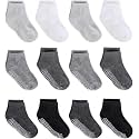 ZAPLES Baby Non Slip Grip Ankle Socks with Non Skid Soles for Infants Toddlers Kids Boys Girls