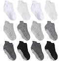 Zaples Baby Non Slip Grip Ankle Socks with Non Skid Soles for Infants Toddlers Kids Boys Girls