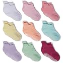 ZAPLES Baby Non Slip Grip Ankle Socks with Non Skid Soles for Infants Toddlers Kids Boys Girls