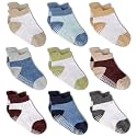 Zaples Baby Non Slip Grip Ankle Socks with Non Skid Soles for Infants Toddlers Kids Boys Girls