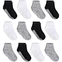 Zaples Baby Non Slip Grip Ankle Socks with Non Skid Soles for Infants Toddlers Kids Boys Girls
