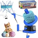Electric Yarn Ball Winder &amp; Swift Combo for Crocheting, Efficiently Cake with Strong Tension Adjustable Speed Up to 13 oz, Yarn Spinner Wool for Knitting Enthusiast (Blue)