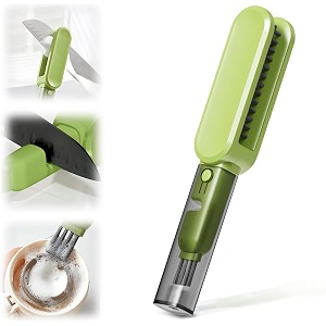 zapsol 3-in-1 knife cleaner brush with built-in sharpener green