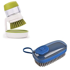 zapsol cleaning brush with soap dispenser combo