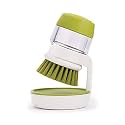 Zapsol Cleaning Brush with Soap Dispenser for Kitchen Sink - Refillable Dish Washing Brush with Liquid Storage & Stand, Multipurpose Scrubber for Utensils, Pots & Pans