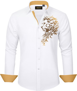 ZARA STAR Men Solid Graphic Print Casual