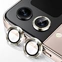 ZARALA(1SET-2 Pack, Gold Camera Lens Protector Designed for Samsung Galaxy Z Flip 5 5G Tempered Glass | Circle Ring | Case Friendly | Ultra-thin | Scratch Resistant