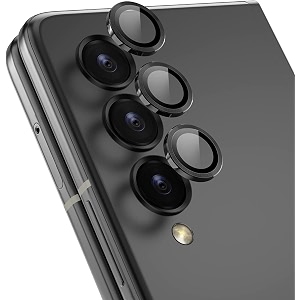 zarala 3 pack camera lens protector for samsung galaxy z fold 5 5g tempered glassnight shooting modemetal material ringhd clairity-black