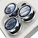 ZARALA 3 Pack Camera Lens Protector for iPhone 15 Pro/iPhone 15 Pro Max, [Metal Individual Ring &amp; Tempered Glass] 9H Hardness Anti-Scratch Lens Cover, HD Clear Camera Accessories - Silver