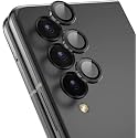 ZARALA [3 Pack Camera Lens Protector for Samsung Galaxy Z Fold 5 5G Tempered Glass/Night Shooting Mode/Metal Material Ring/HD Clairity-Black