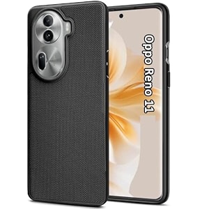 zarala ack cover case for oppo reno 11  slim amp lightweight  ultra-premium design  camera protection bump  fabric texture back case cover for reno 11 pc amp tpu black