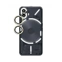 ZARALA Aluminum Alloy Camera Lens Tempered Glass For Nothing Phone (2) 5G Metal Ring Anti-Scratch Bubble-Free Camera Lens Protector, Gold