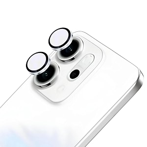 zarala camera lens frame glass compatible with oppo reno14 5g tempered glass aluminum alloy frame individual camera lens protector cover reno14 5g silver