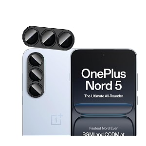 zarala camera lens frame glass compatible with oneplus nord 5 tempered glass aluminum alloy frame individual camera lens protector cover nord 5 black