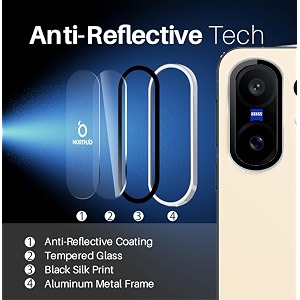 zarala camera lens frame glass compatible with vivo x200 fe 5g tempered glass aluminum alloy frame individual camera lens protector cover gold