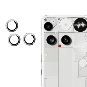 zarala camera lens frame glass compatible with nothing phone 3 tempered glass aluminum alloy frame individual camera lens protector cover phone 3 silver