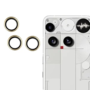 zarala camera lens frame glass compatible with nothing phone 3 tempered glass aluminum alloy frame individual camera lens protector cover phone 3 gold