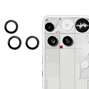 zarala camera lens frame glass compatible with nothing phone 3 tempered glass aluminum alloy frame individual camera lens protector cover phone 3 black