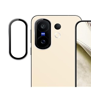 zarala camera lens frame glass compatible with vivo x200 fe 5g tempered glass aluminum alloy frame individual camera lens protector cover x200 fe 5g silver