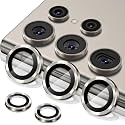 ZARALA Camera Lens Frame Glass Compatible with Samsung Galaxy S24 FE 5G Tempered Glass Aluminum Alloy Frame Individual Camera Lens Protector Cover (Samsung Galaxy S25 Ultra 5G, Gold)