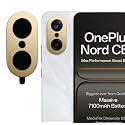 ZARALA Camera Lens Frame Glass Compatible with OnePlus Nord CE5 Tempered Glass Aluminum Alloy Frame Individual Camera Lens Protector Cover (Nord CE5, Gold)