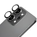 ZARALA Camera Lens Frame Glass Compatible with OPPO Reno14Pro 5G Tempered Glass Aluminum Alloy Frame Individual Camera Lens Protector Cover (Reno14Pro 5G, Black)