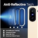 ZARALA Camera Lens Frame Glass Compatible with VIVO X200 FE 5G Tempered Glass Aluminum Alloy Frame Individual Camera Lens Protector Cover Gold
