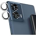 ZARALA Camera Lens Frame Glass Compatible with Motorola G96 5G Tempered Glass Aluminum Alloy Frame Individual Camera Lens Protector Cover (G96 5G, Silver)