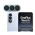 ZARALA Camera Lens Frame Glass Compatible with OnePlus Nord 5 Tempered Glass Aluminum Alloy Frame Individual Camera Lens Protector Cover (Nord 5, Blue)