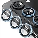 ZARALA Camera Lens Frame Glass Compatible with Samsung Galaxy Z Fold 7 5G Tempered Glass Aluminum Alloy Frame Individual Camera Lens Protector Cover (Galaxy Z Fold 7 5G, Blue)