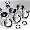 ZARALA Camera Lens Frame Glass Compatible with Samsung Galaxy S24 FE 5G Tempered Glass Aluminum Alloy Frame Individual Camera Lens Protector Cover (Samsung Galaxy S25 Ultra 5G, Silver)