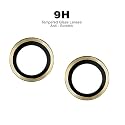 ZARALA Camera Lens Frame Glass Compatible with Motorola G96 5G Tempered Glass Aluminum Alloy Frame Individual Camera Lens Protector Cover (G96 5G, Gold)