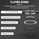 ZARALA Camera Lens Frame Glass Compatible with Motorola G96 5G Tempered Glass Aluminum Alloy Frame Individual Camera Lens Protector Cover (G96 5G, Black)