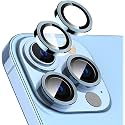 ZARALA Camera Lens Protector Compatible for i Phone 15 Pro/i Phone 15 Pro Max 2023 Tempered Glass [Keep Original Camera Metal Individual Ring] Upgraded Camera Lens Guard Cover Protector Serria Blue